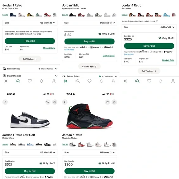 Jordan Sneakers Bundle sizes 12 and 13